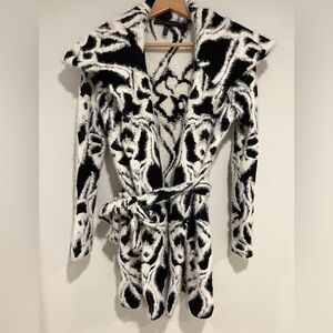 White House Black Market Monochrome Knit Cardigan